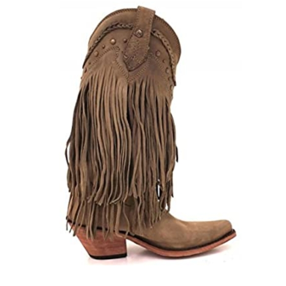 LIBERTY Black Shoes - LIBERTY BLACK fringed Vegas cowgirl boots sz 8.5